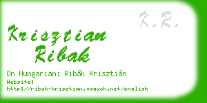 krisztian ribak business card